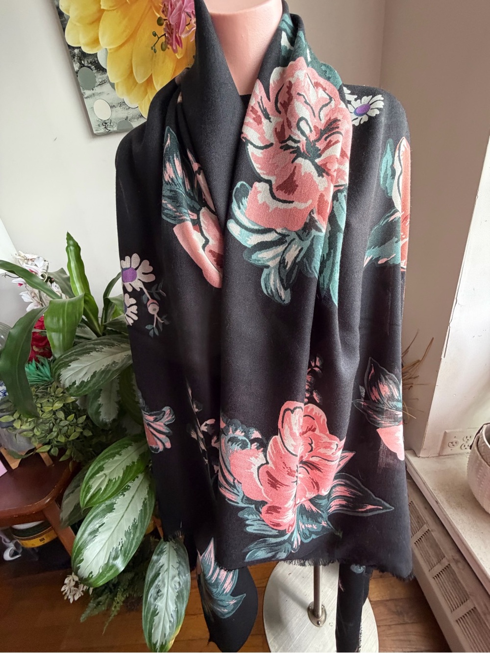 Coach Oversized Wool Shawl Scarf. - Picture 15 of 16